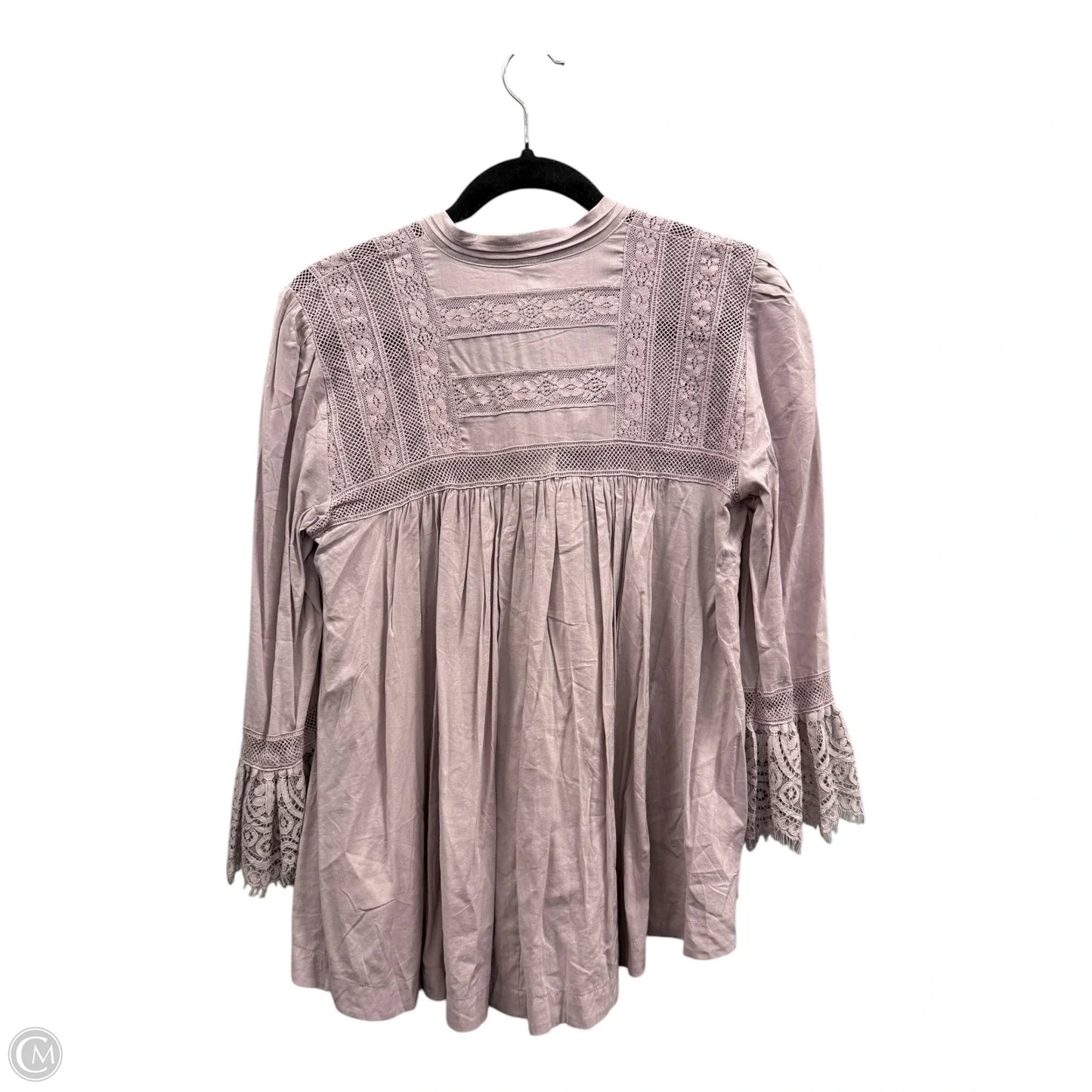 Blouse Long Sleeve By Free People In Purple, Size: S