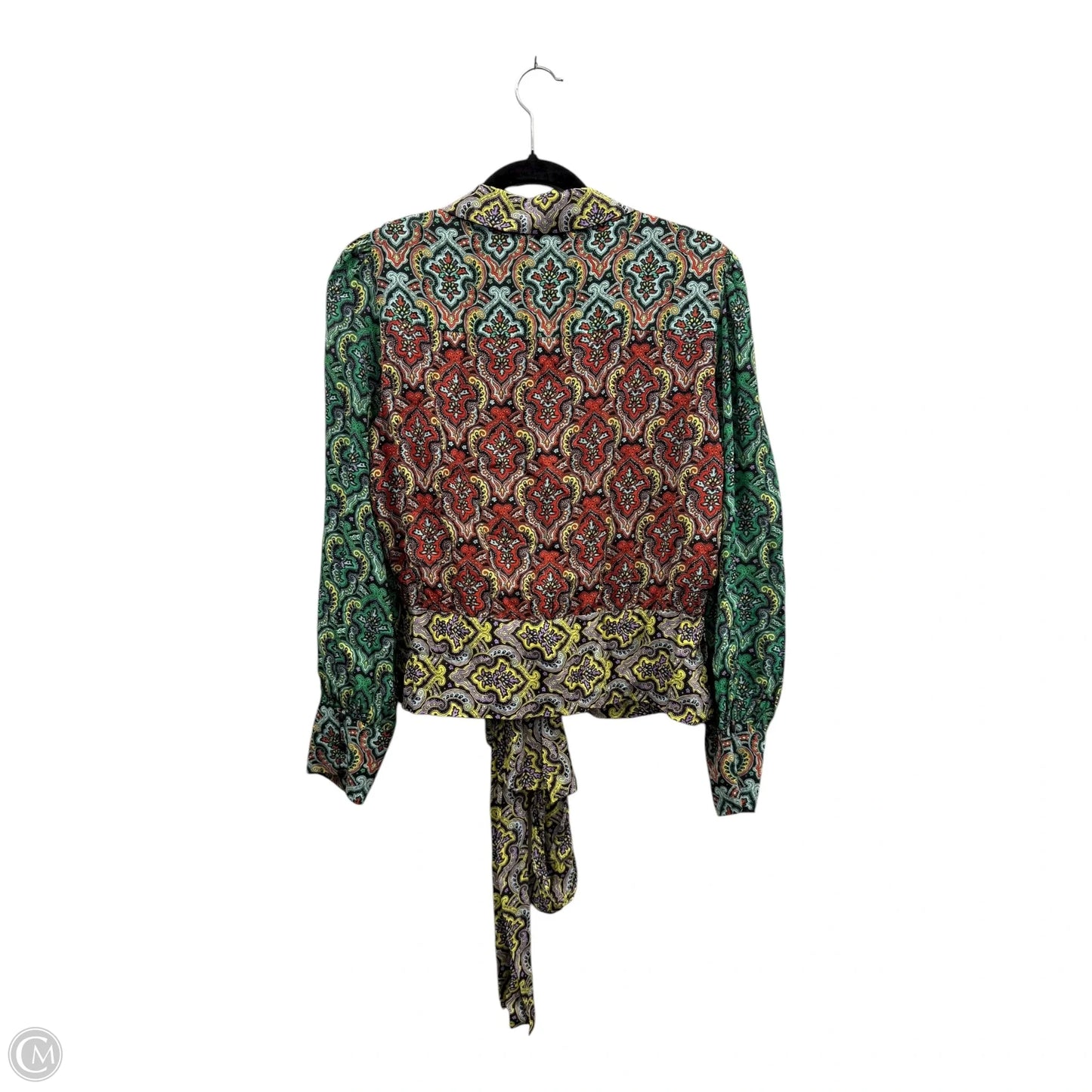 Blouse Designer By Alice + Olivia In Orange & Yellow, Size: L
