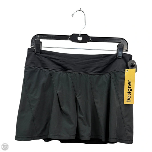 Athletic Skort By Lululemon In Black & Green, Size: 6
