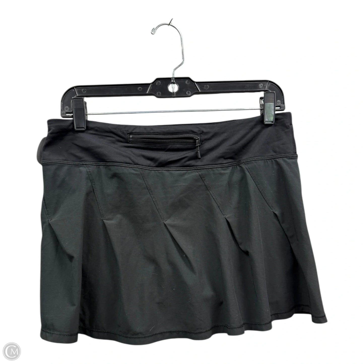 Athletic Skort By Lululemon In Black & Green, Size: 6