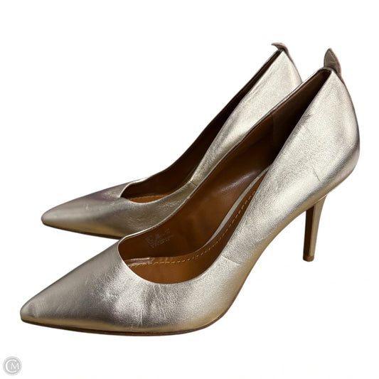 Shoes Designer By Coach In Gold, Size: 8.5