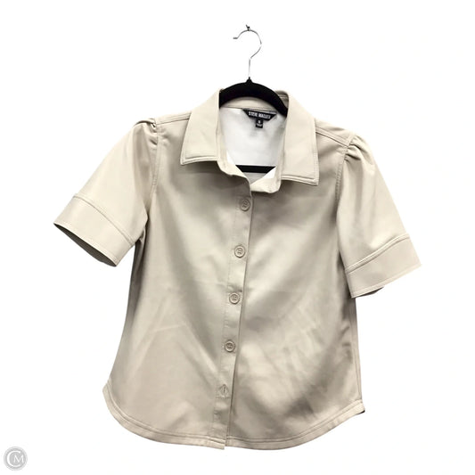 Jacket Shirt By Steve Madden In Tan, Size: S