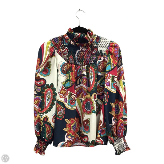 Top Long Sleeve By Crosby In Paisley Print, Size: S