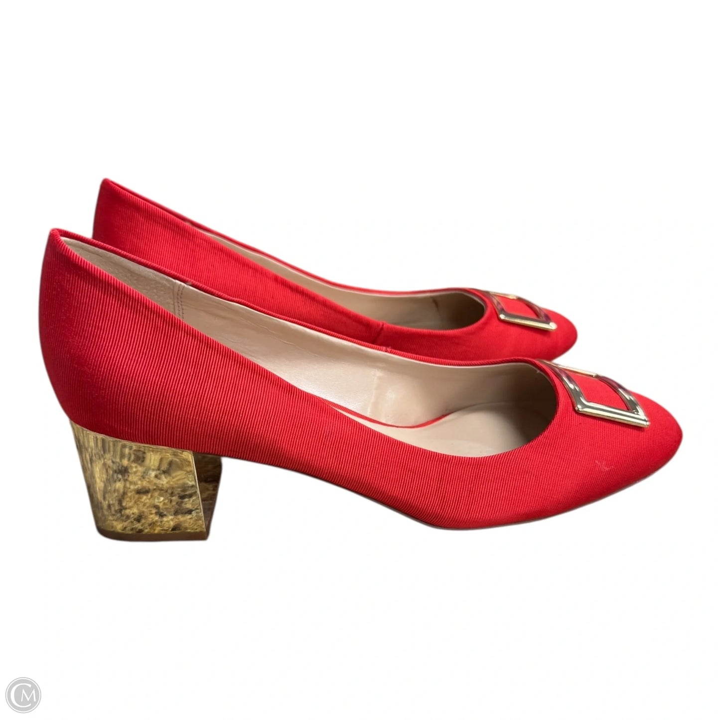 Shoes Heels Block By Crown And Ivy In Gold & Red, Size: 10