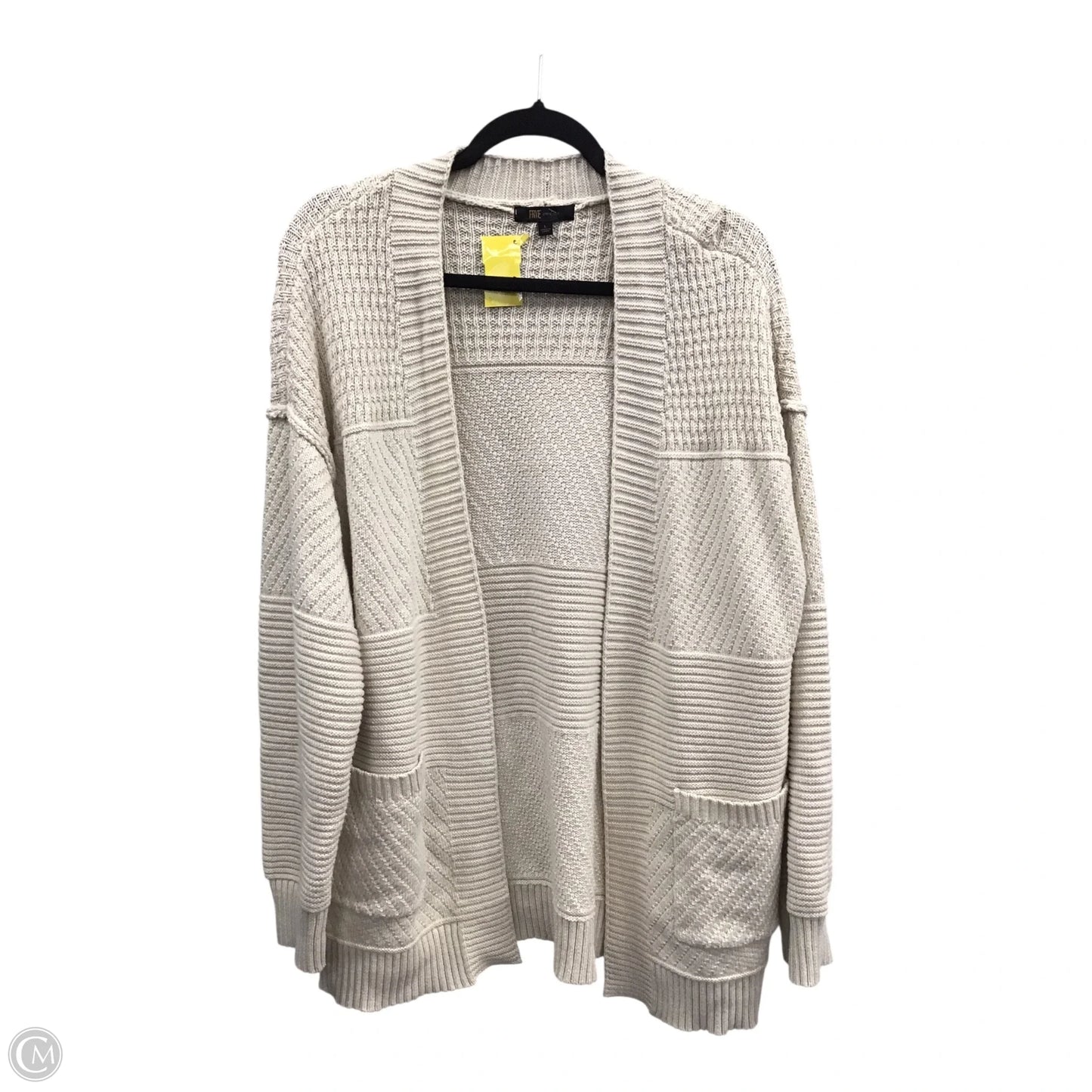 Sweater Cardigan Designer By Frye In Tan, Size: L