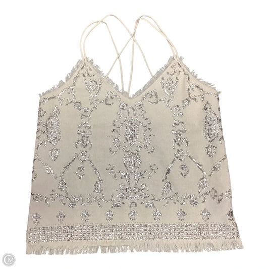Top Sleeveless By Endless Rose In Silver, Size: M