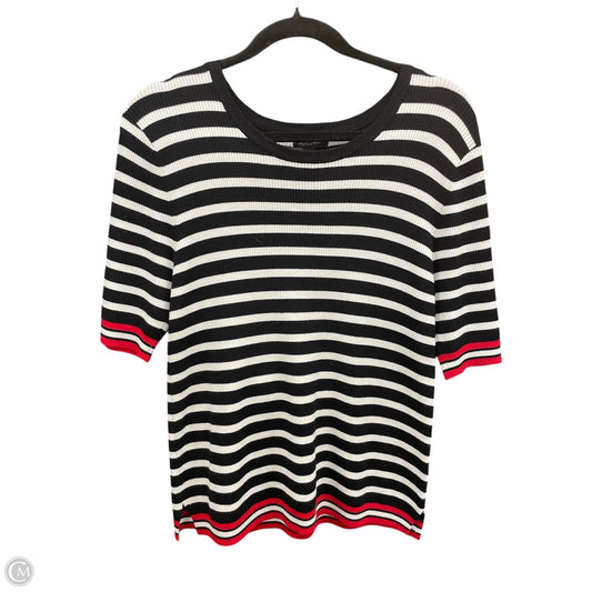 Sweater Short Sleeve By Clothes Mentor In Striped Pattern, Size: Xl