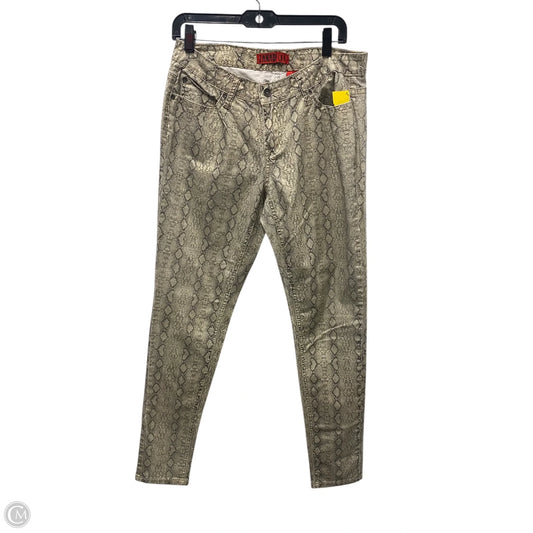 Jeans Skinny By Zana Di In Snakeskin Print, Size: 14
