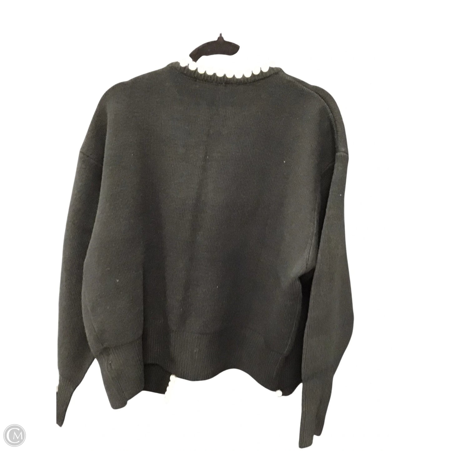 Cardigan By Clothes Mentor In Black & White, Size: L