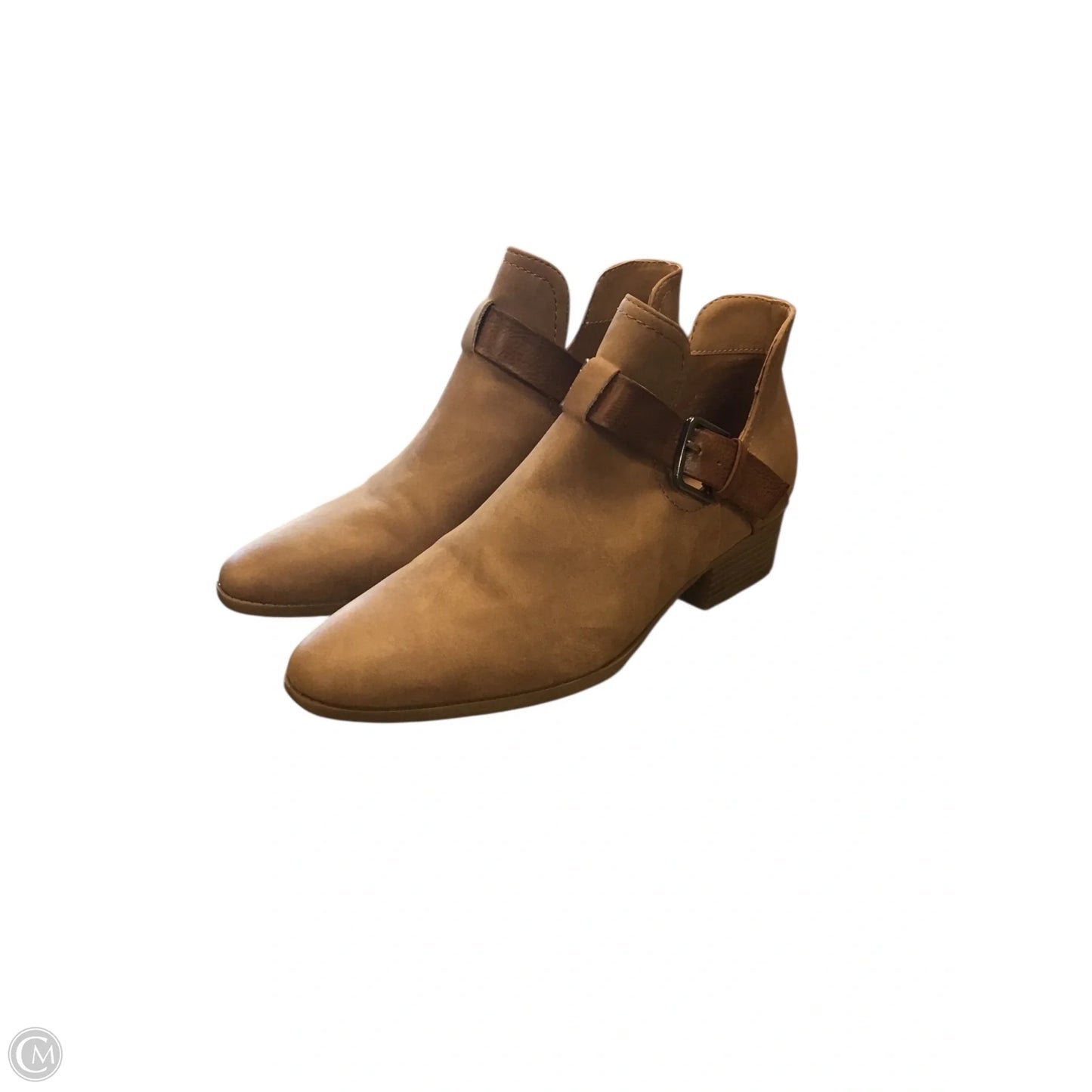 Boots Ankle Heels By Wonderly In Tan, Size: 8.5