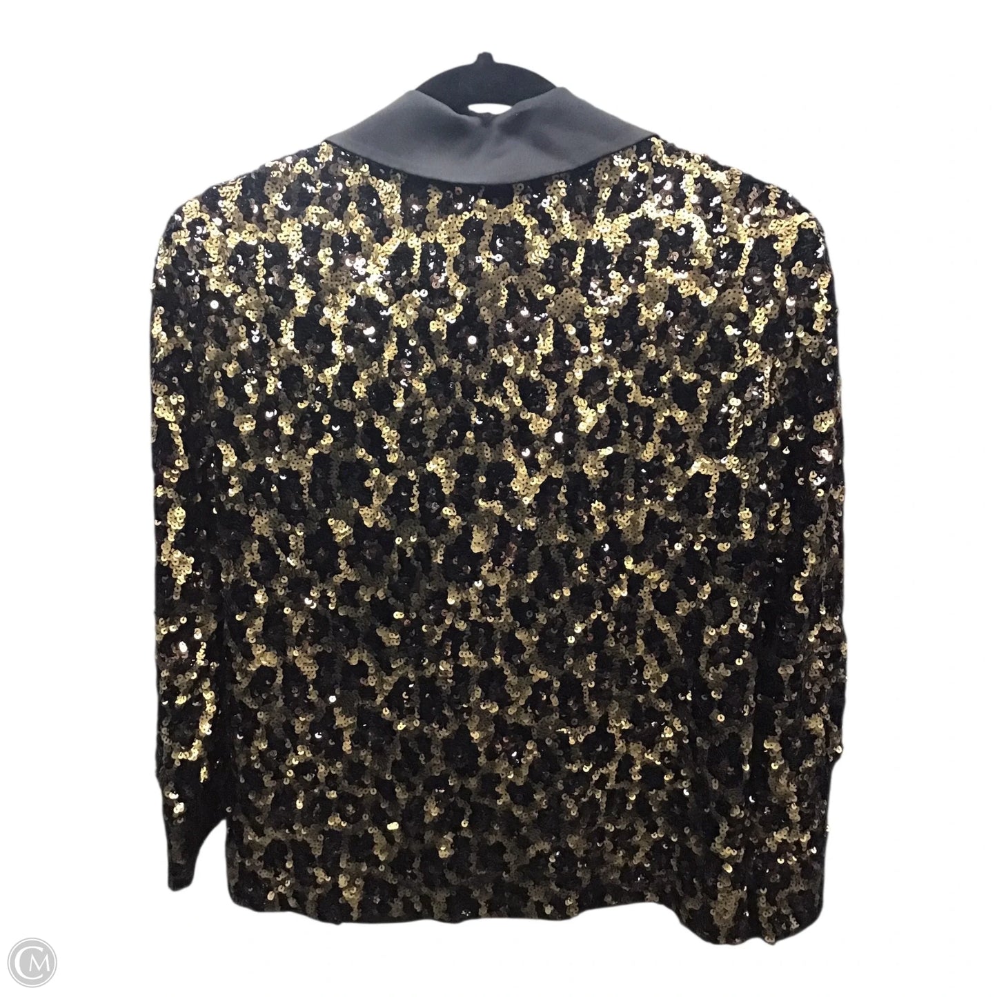 Blazer Designer By Alice + Olivia In Black & Gold, Size: Xs