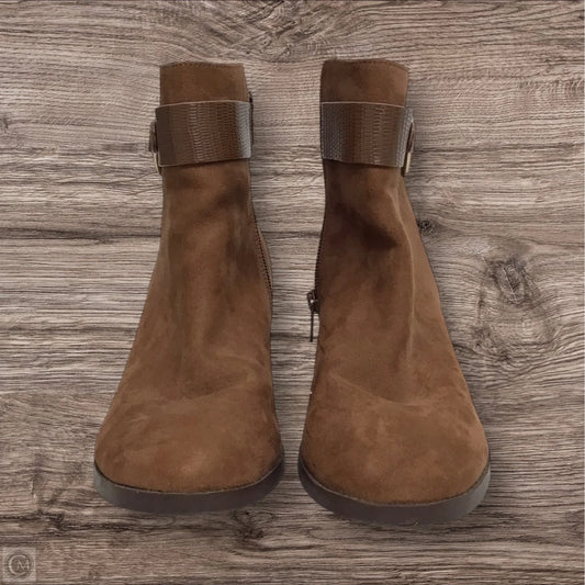 Boots Ankle Heels By Ann Taylor In Brown, Size: 7