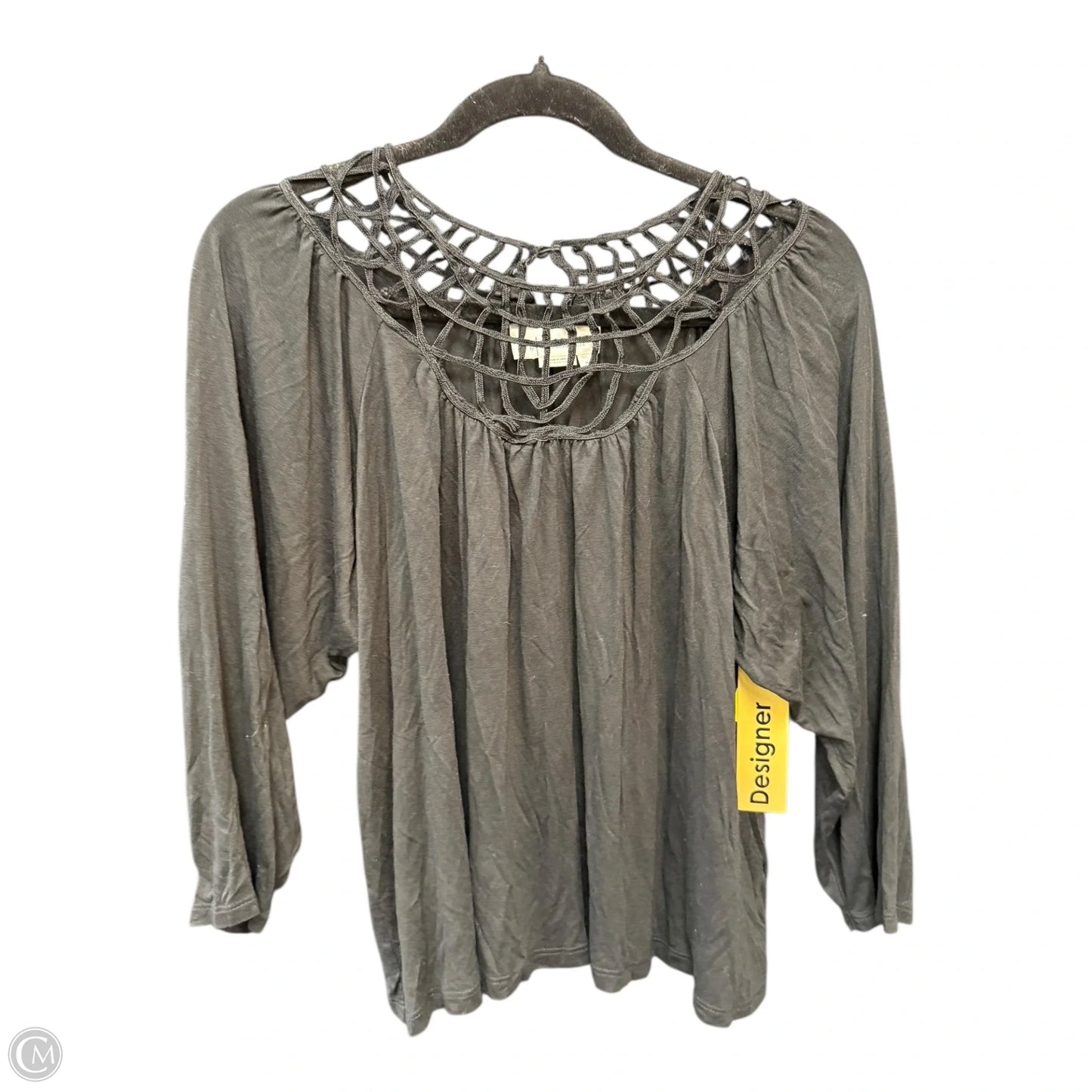 Top 3/4 Sleeve By Anthropologie In Black, Size: M