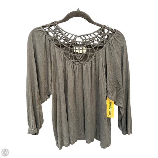 Top 3/4 Sleeve By Anthropologie In Black, Size: M