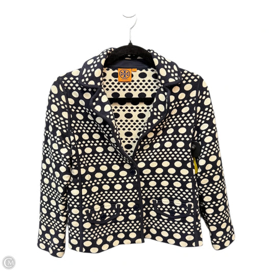 Blazer Designer By Tory Burch In Blue & White, Size: S