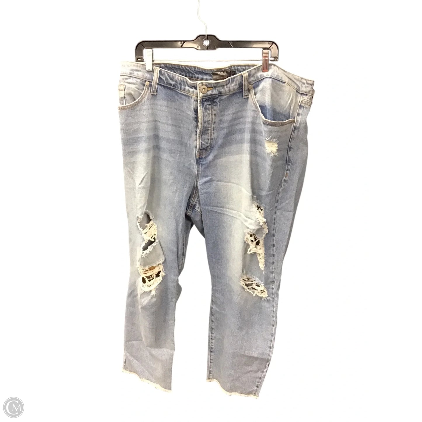 Jeans Straight By Torrid In Blue & Brown, Size: 3x