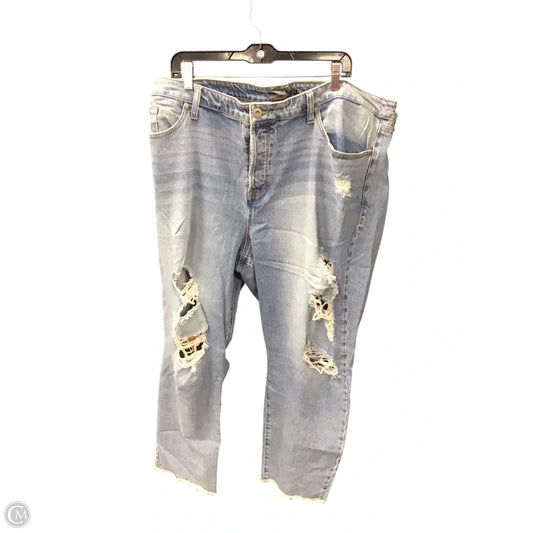 Jeans Straight By Torrid In Blue & Brown, Size: 3x