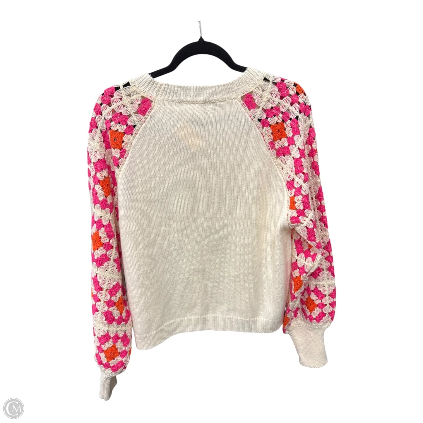 Sweater By Vestique In Cream & Pink, Size: S