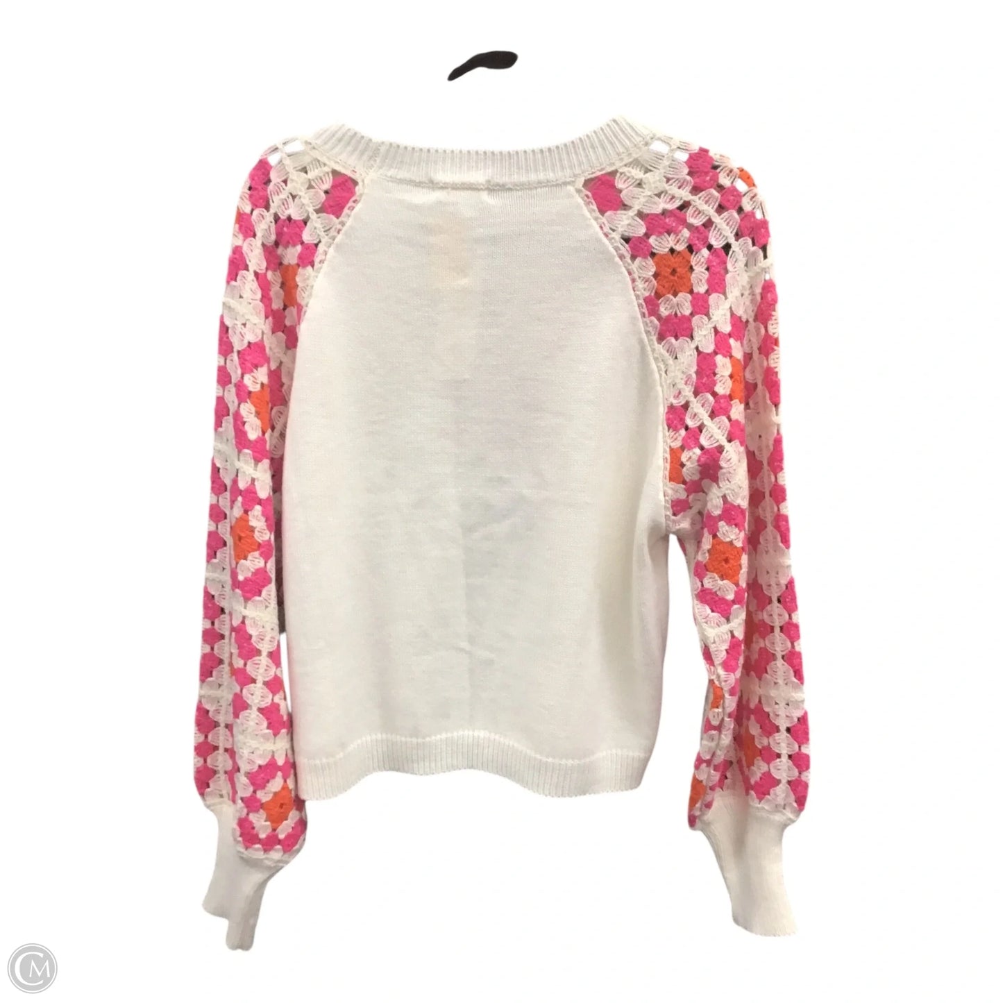Sweater By Vestique In Cream & Pink, Size: S