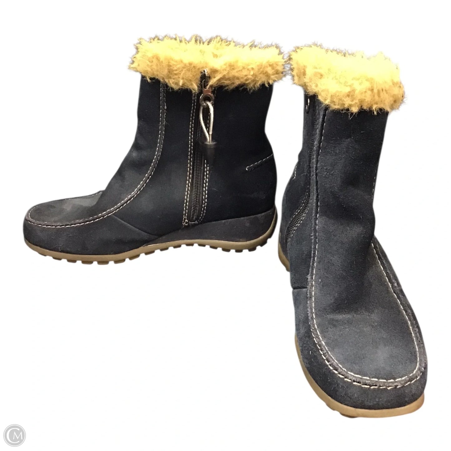 Boots Snow By Sporto In Blue & Tan, Size: 9.5