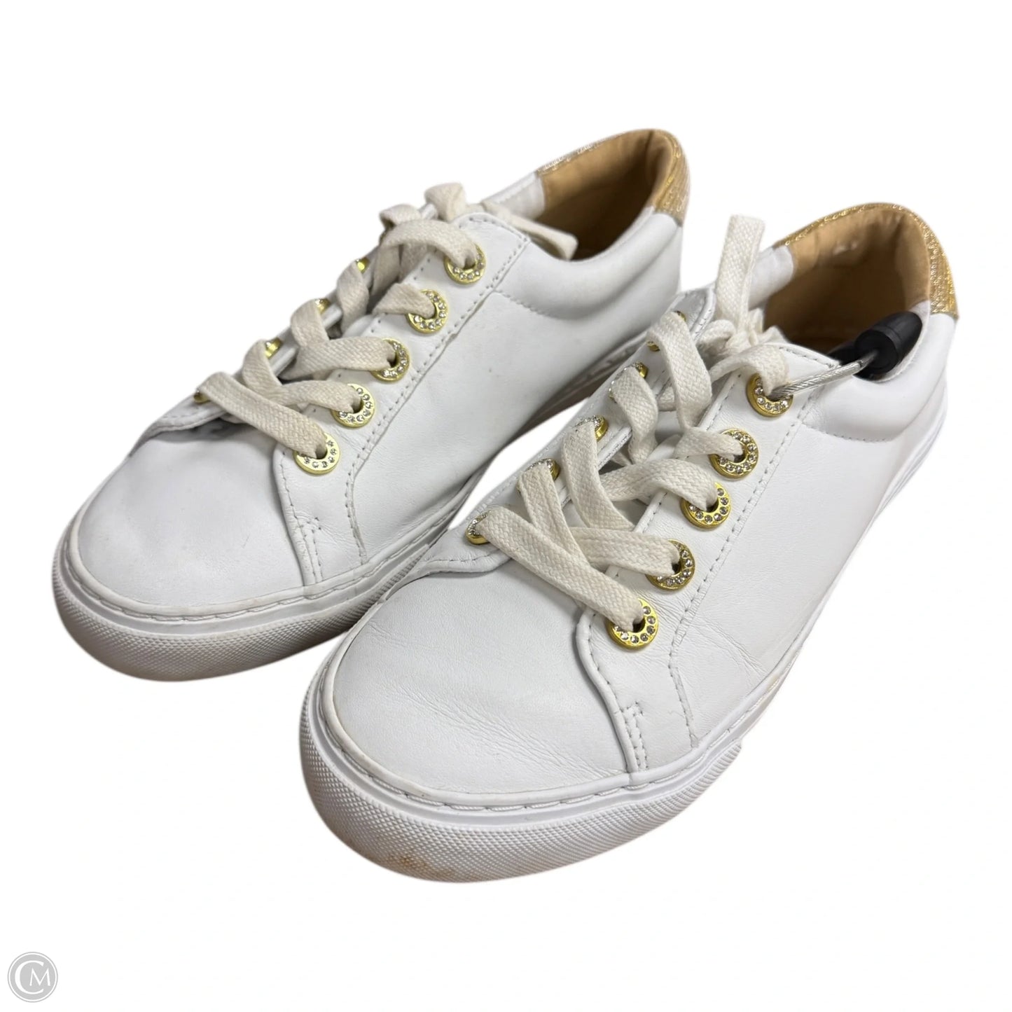 Shoes Designer By Lilly Pulitzer In Gold & White, Size: 7.5