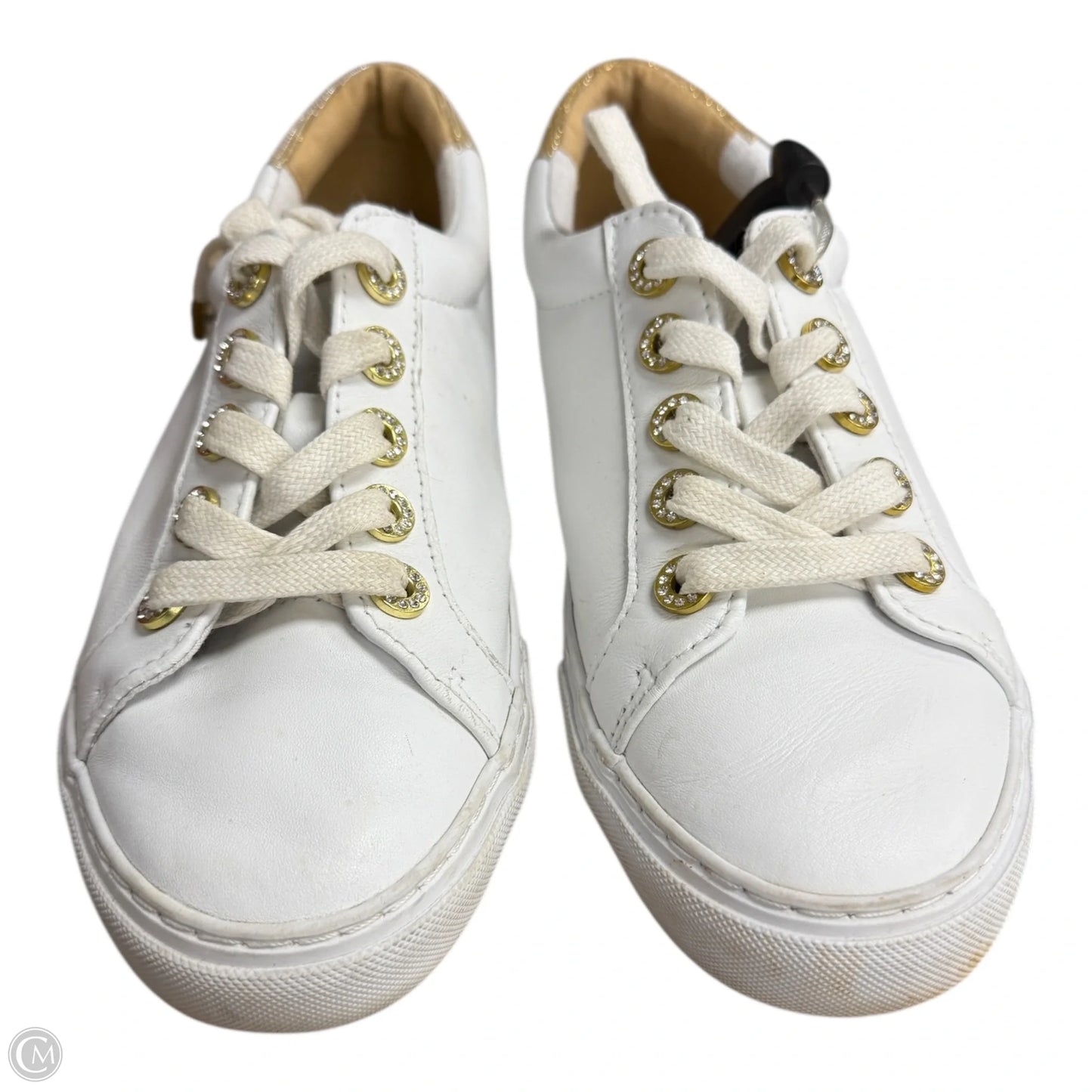 Shoes Designer By Lilly Pulitzer In Gold & White, Size: 7.5