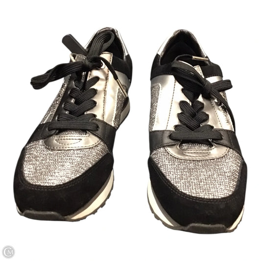 Shoes Sneakers By Michael By Michael Kors In Black & Silver, Size: 7.5