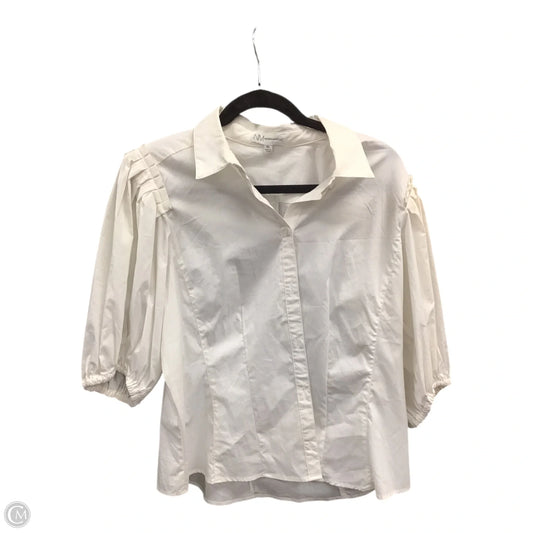 Top Short Sleeve By Cmb In Cream, Size: Xl