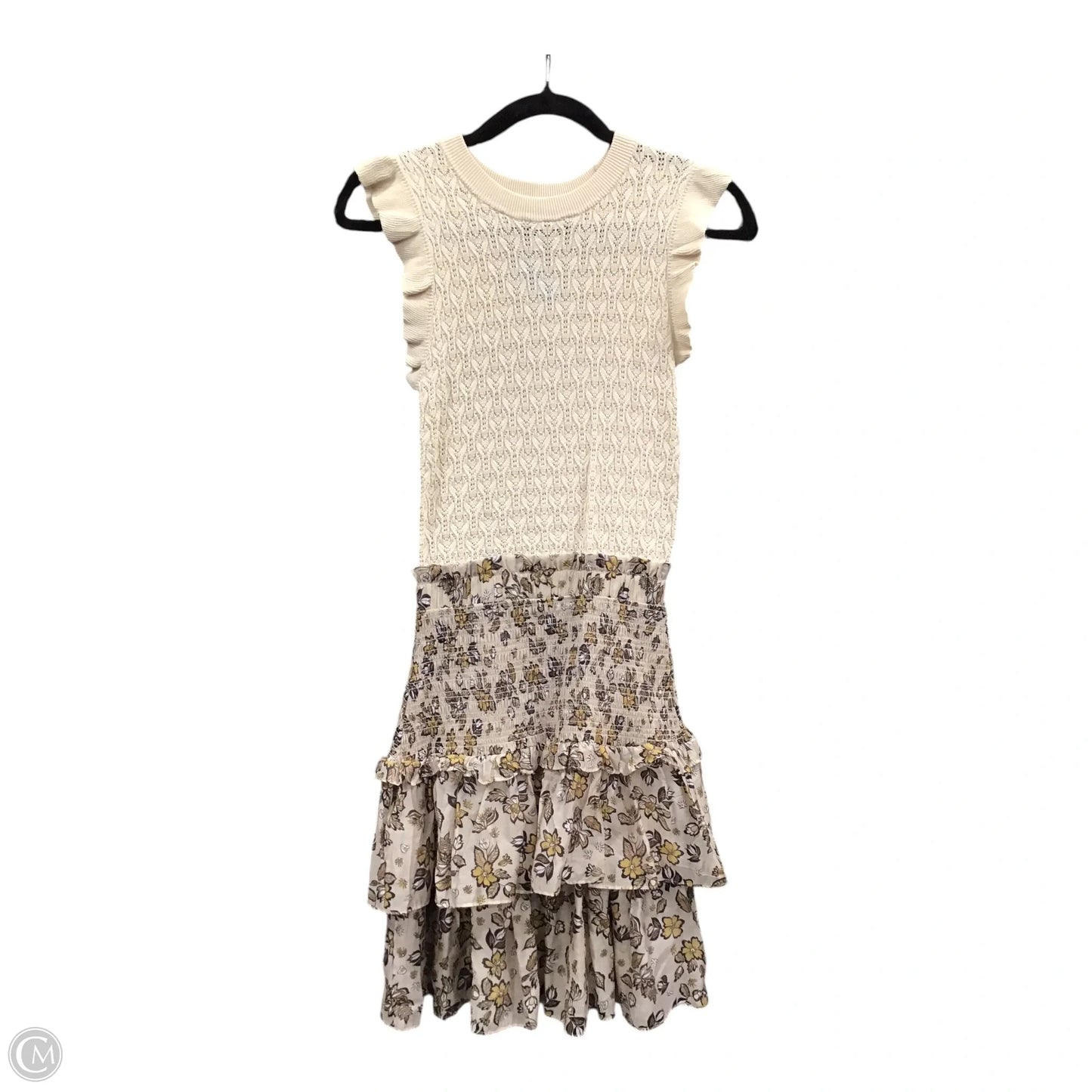 Dress Casual Midi By Current Air In Brown & Tan, Size: Xs