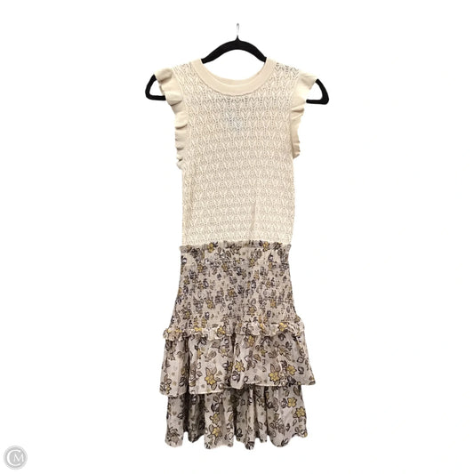 Dress Casual Midi By Current Air In Brown & Tan, Size: Xs