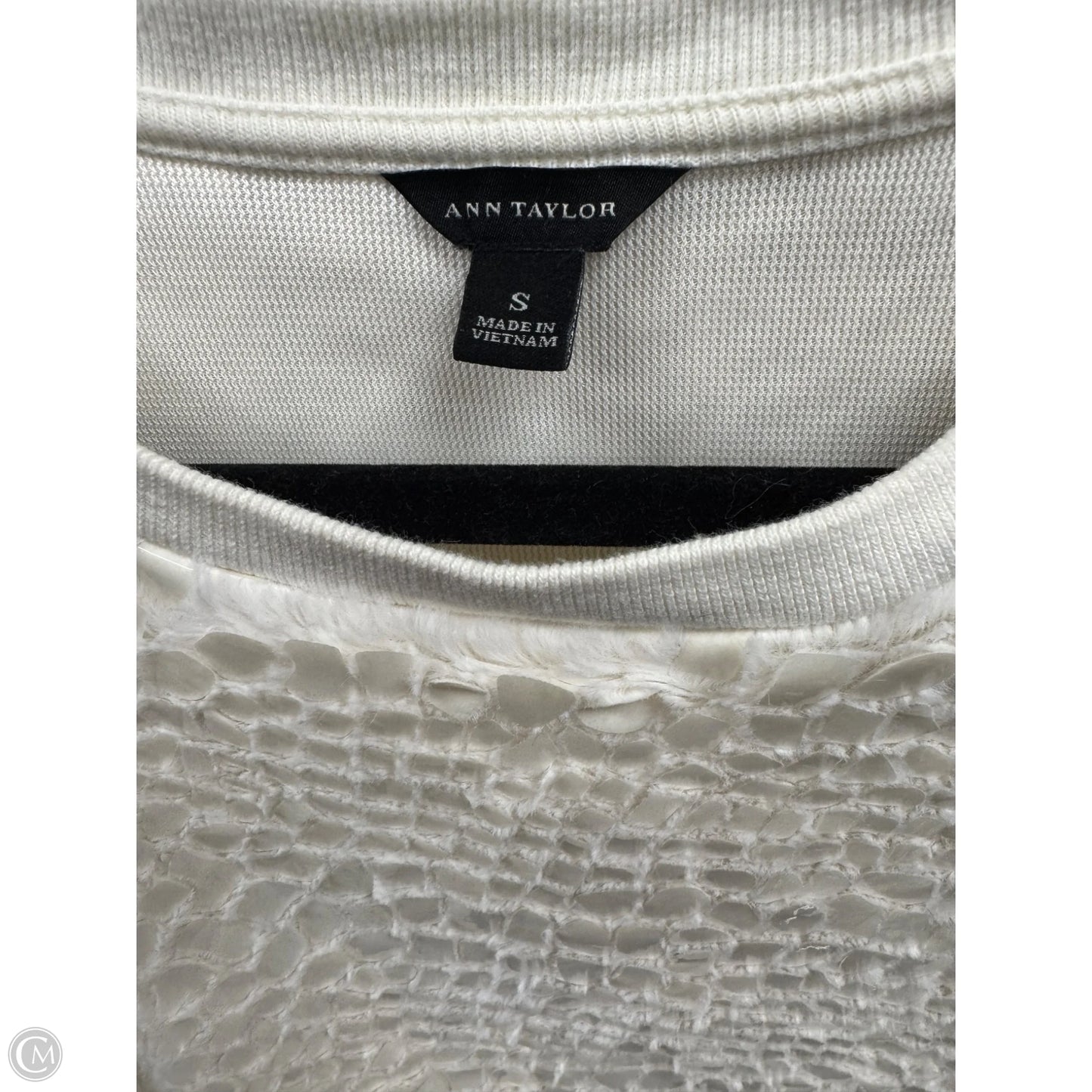 Sweater/Sweatshirt By Ann Taylor In Cream, Size: S