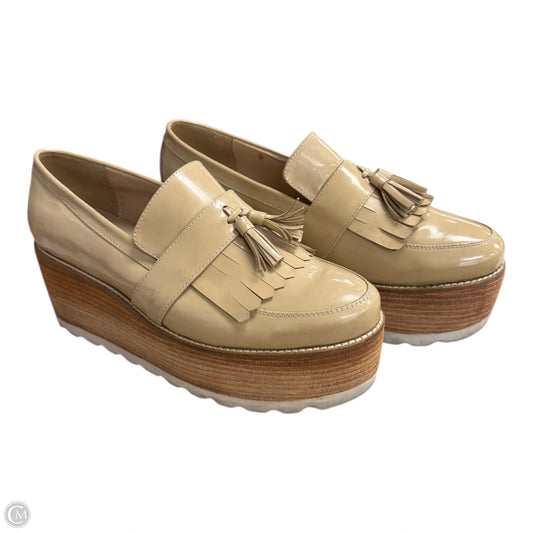 Shoes Heels Wedge By Clothes Mentor In Tan, Size: 7.5