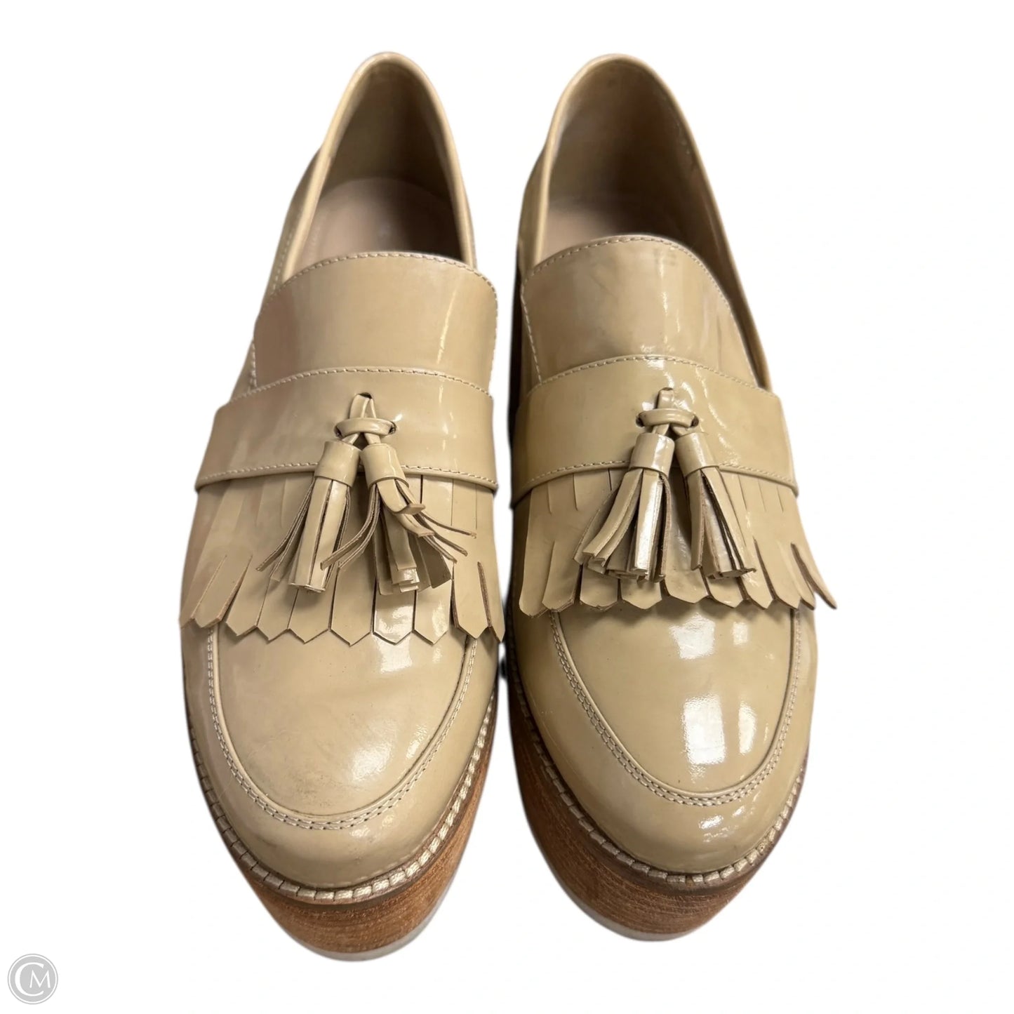 Shoes Heels Wedge By Clothes Mentor In Tan, Size: 7.5