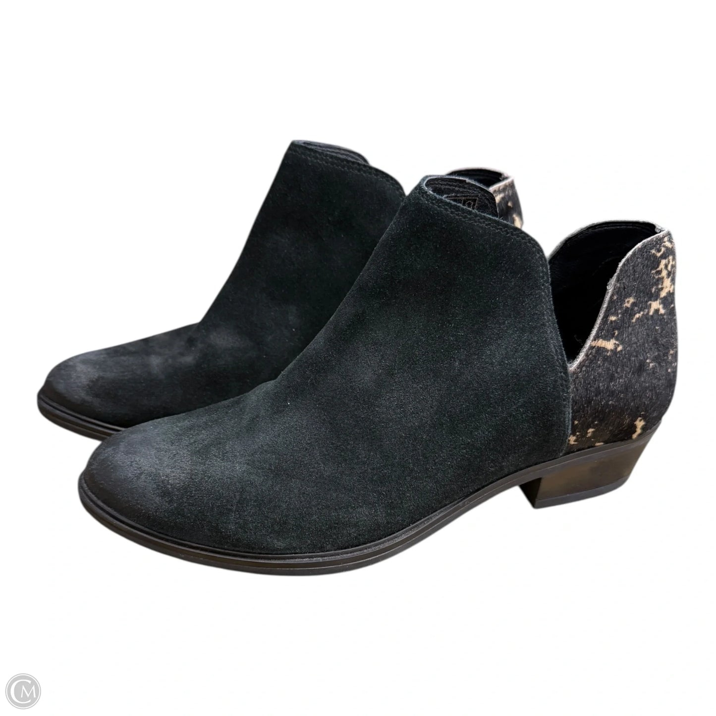 Boots Ankle Heels By Clothes Mentor In Black, Size: 9