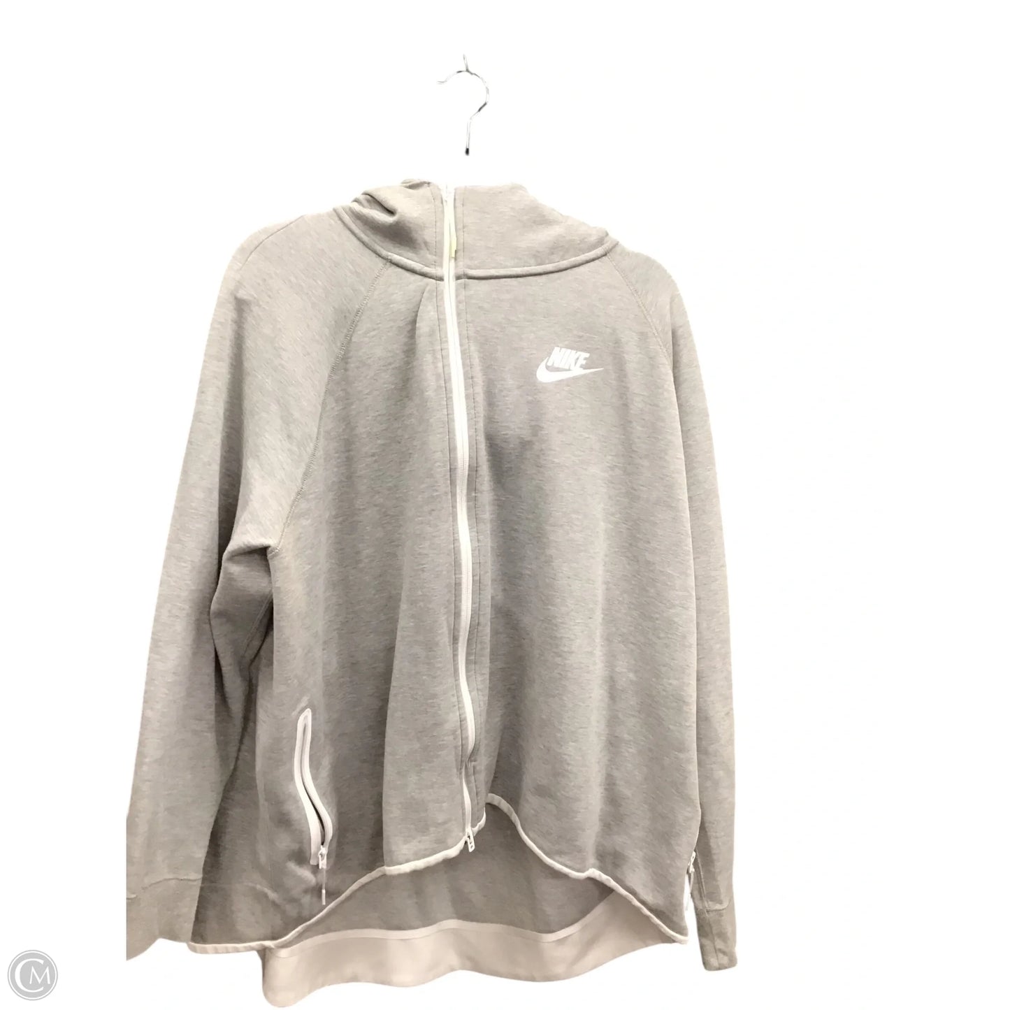 Sweatshirt Hoodie By Nike Apparel In Grey, Size: 3x