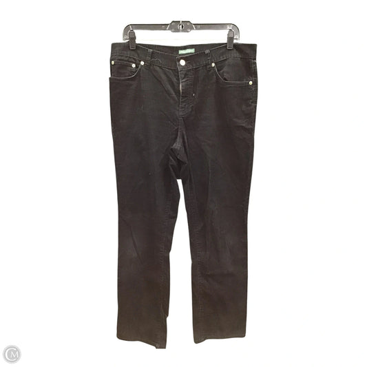 Pants Corduroy By Lauren By Ralph Lauren In Black, Size: 14
