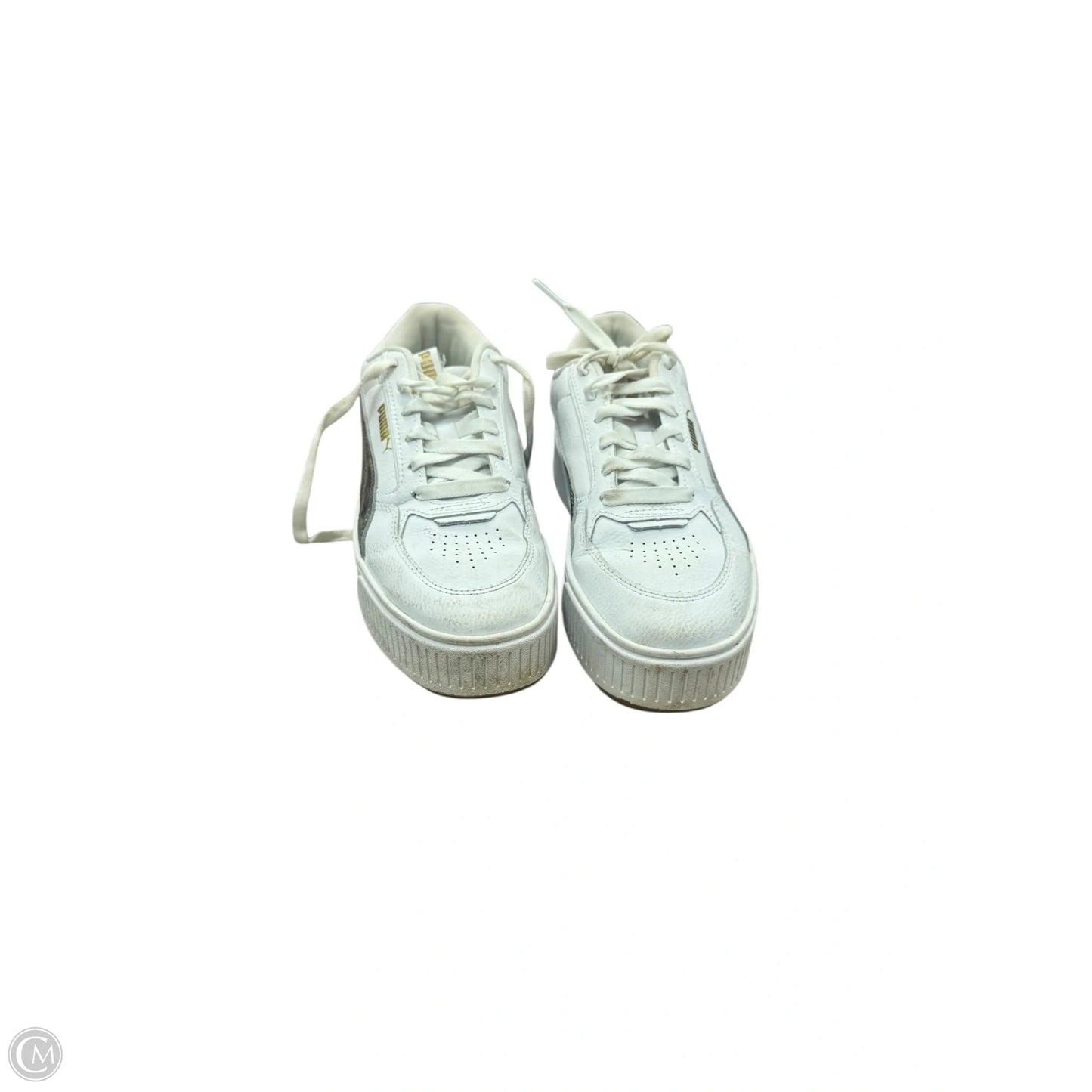 Shoes Sneakers By Puma In Green & White, Size: 8