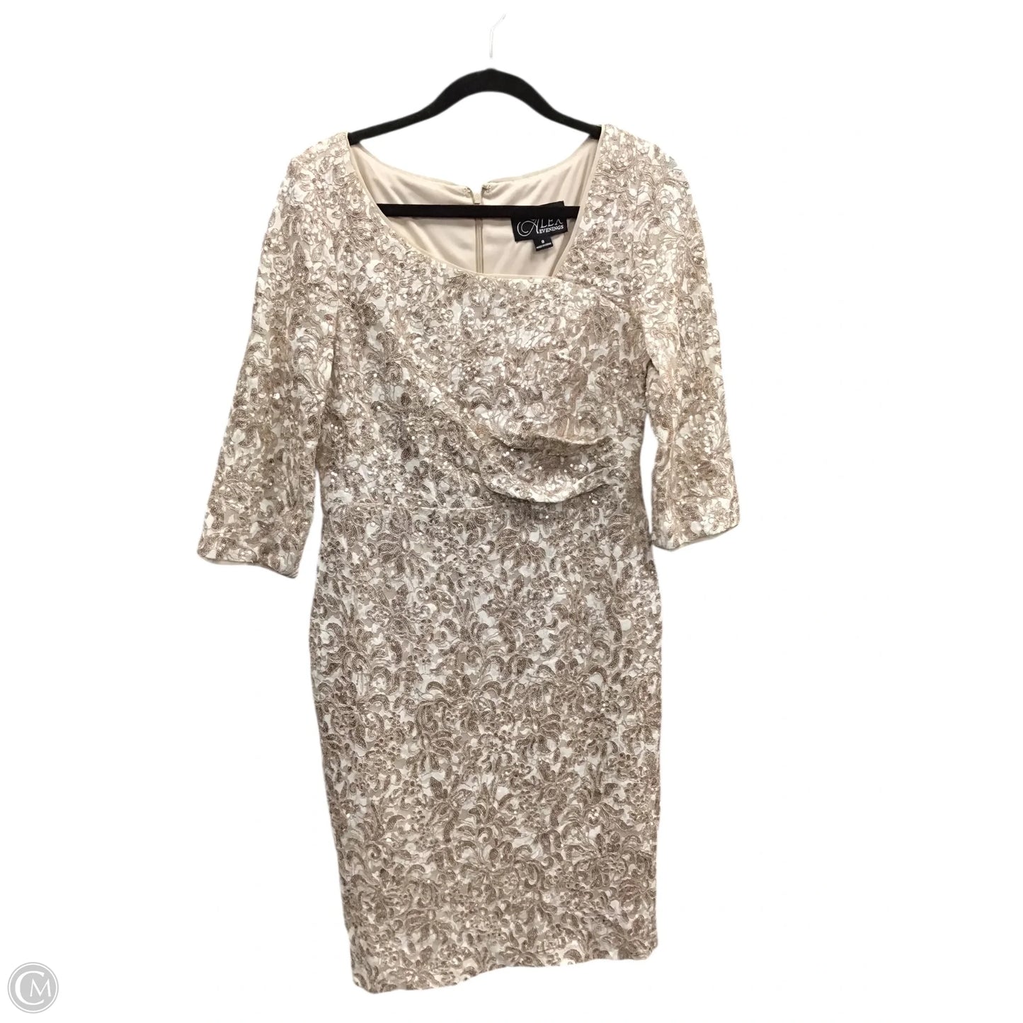 Dress Party Short By Alex Evenings In Rose Gold, Size: 8