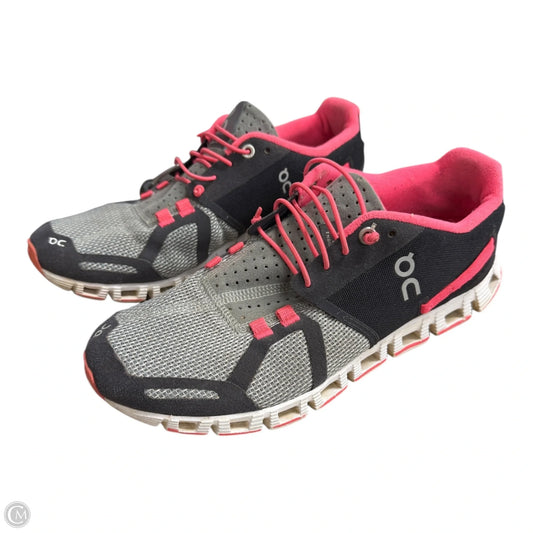 Shoes Athletic By On Cloud In Grey & Pink, Size: 9
