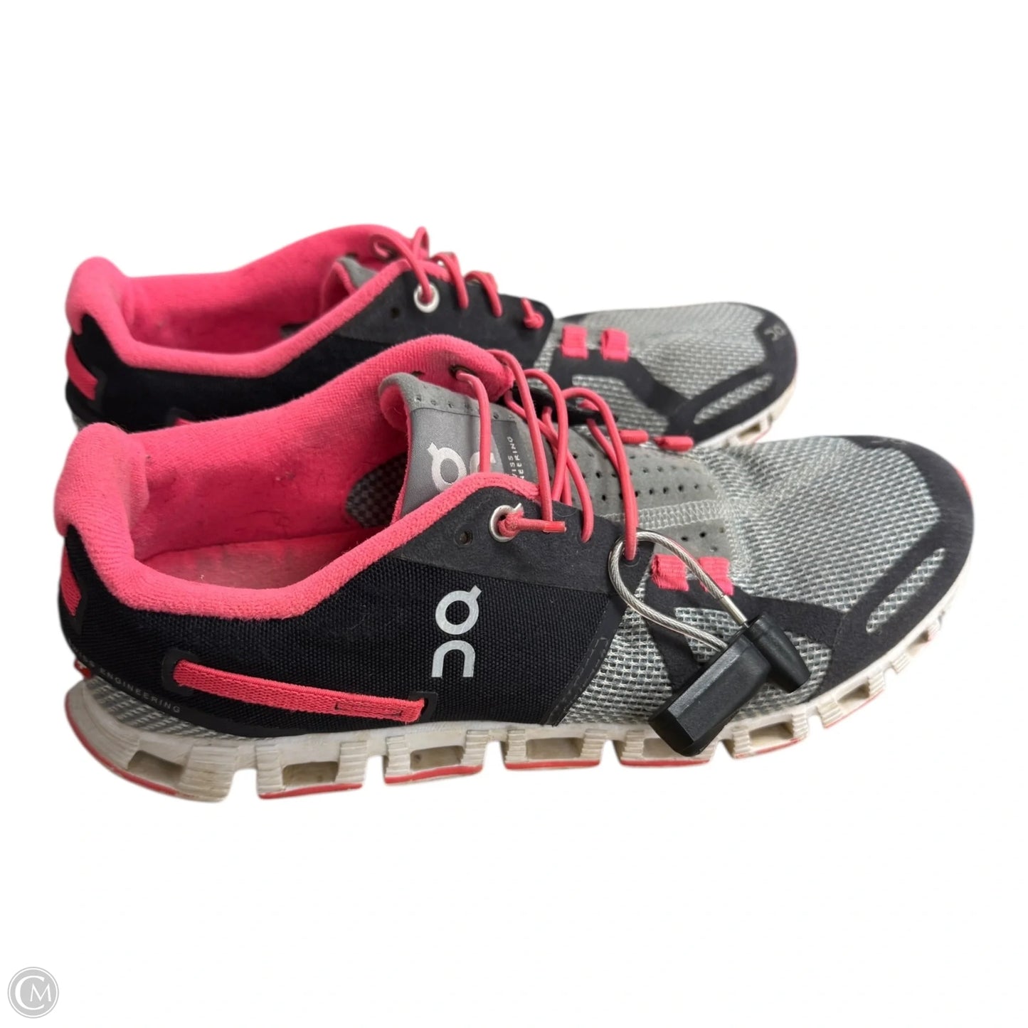 Shoes Athletic By On Cloud In Grey & Pink, Size: 9