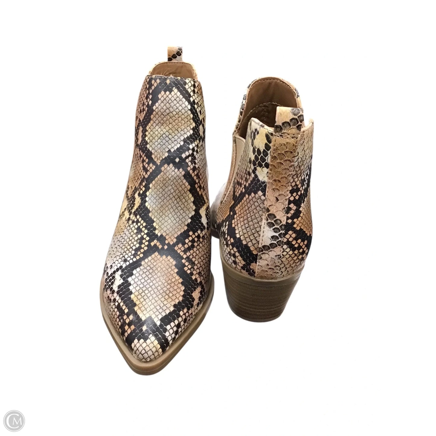 Boots Ankle Heels By Universal Thread In Snakeskin Print, Size: 7.5