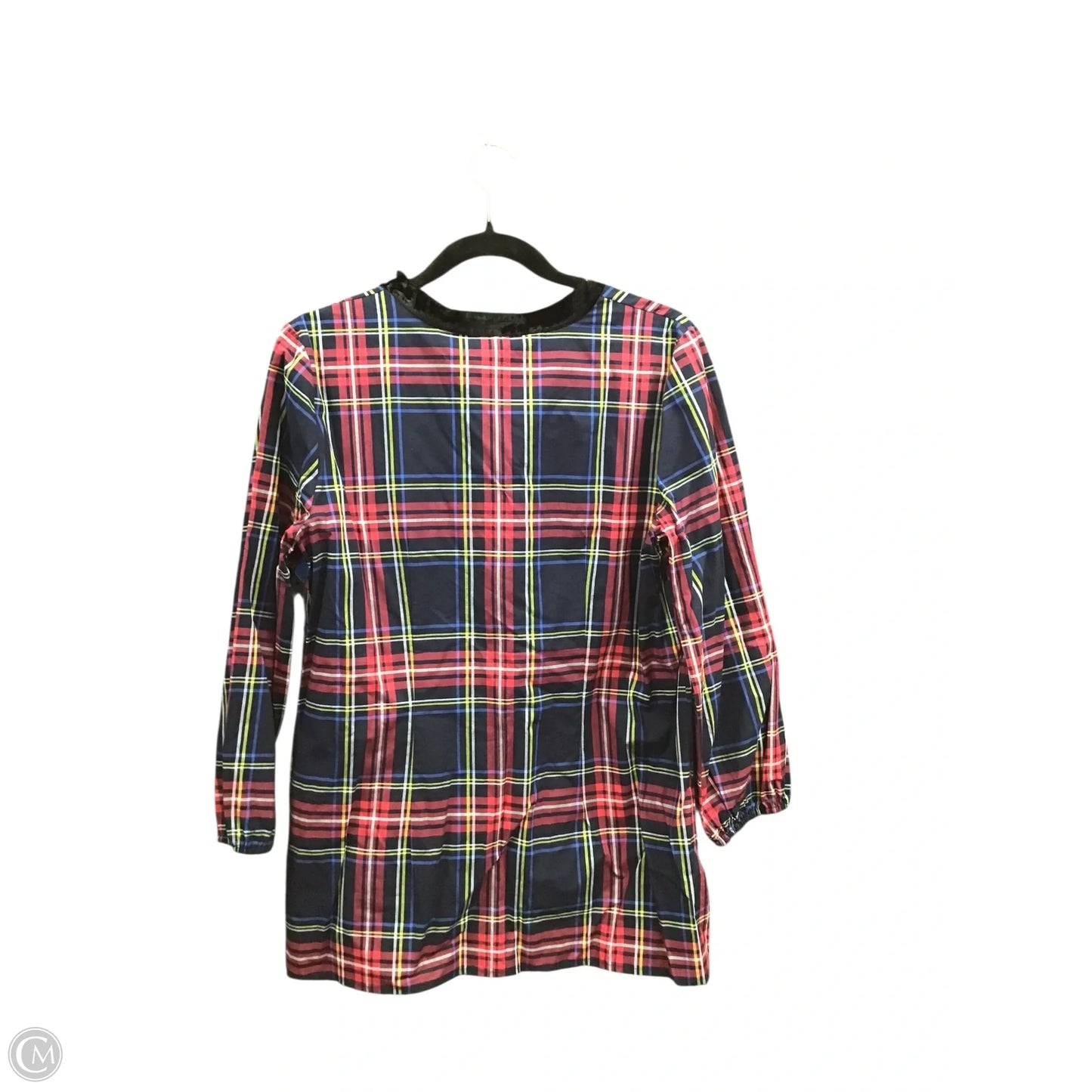 Top 3/4 Sleeve By Talbots In Plaid Pattern, Size: M