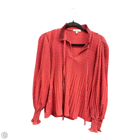 Top Long Sleeve By Max Studio In Copper, Size: Xs
