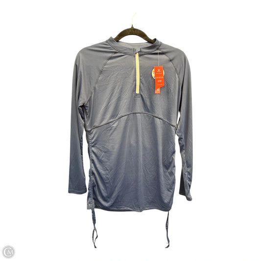 Athletic Jacket By Clothes Mentor In Blue & White, Size: M