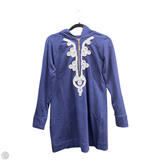 Swimwear Cover-up Designer By Lilly Pulitzer In Blue & White, Size: M