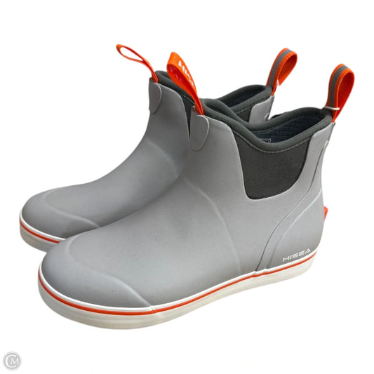 Boots Rain By Hisea In Grey & Orange, Size: 7