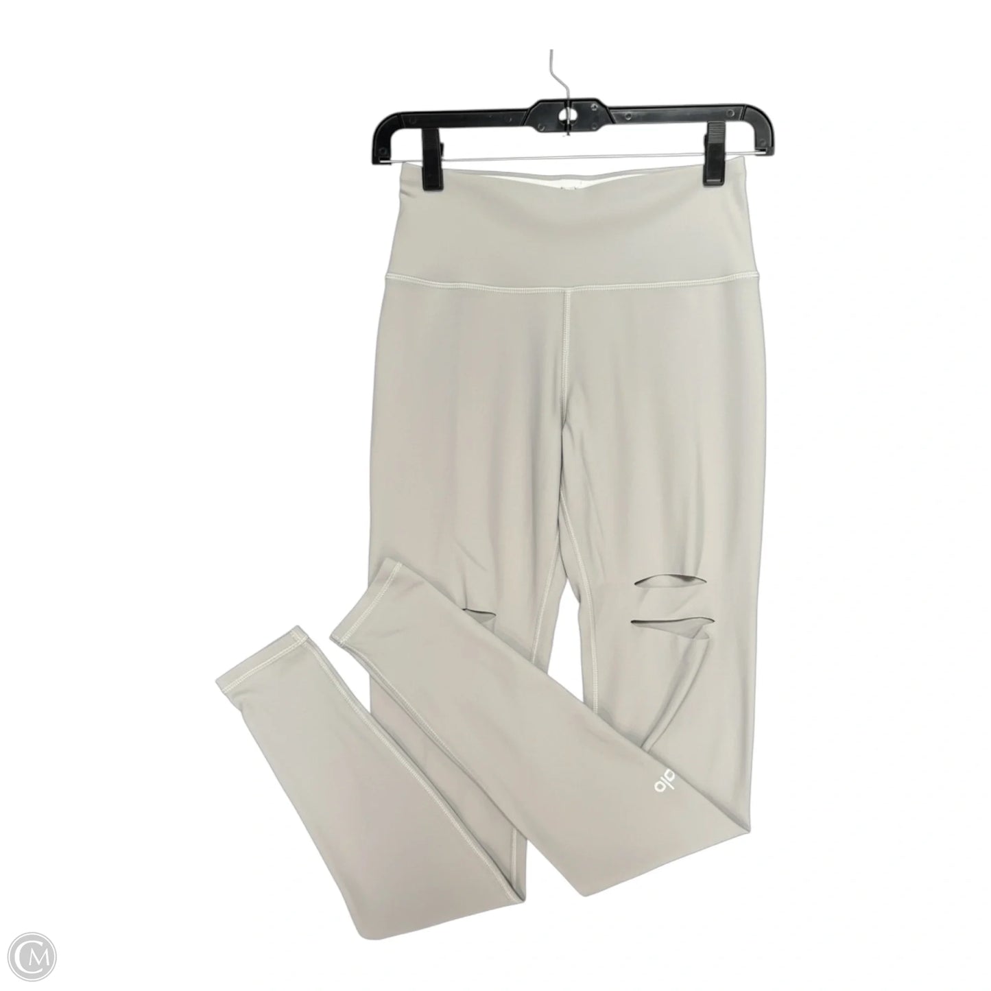 Athletic Leggings By Alo In Grey, Size: S