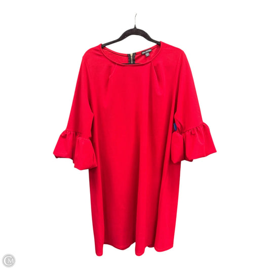 Dress Casual Short By Nina Leonard In Red, Size: 1x