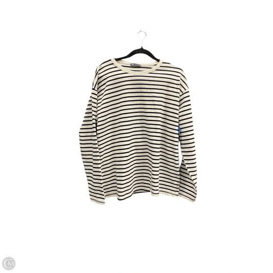 Top Long Sleeve By Zara In Striped Pattern, Size: Xl