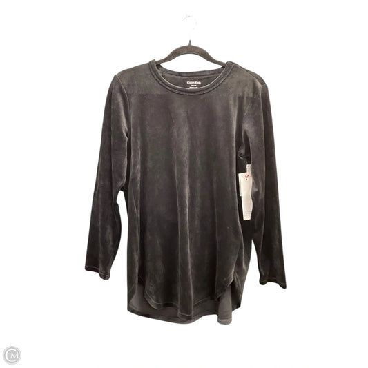 Top Long Sleeve By Calvin Klein In Black, Size: S